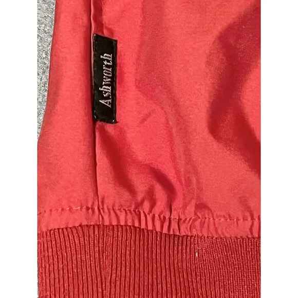 Men’s Ashworth Size L Weather Systems Golf Short Sleeve Pullover Red Windbreaker - Picture 4 of 11